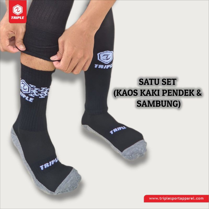 Kaos Kaki Sambung Hitam - Kaos Kaki Dek Sambung - Kaos Kaki - Kaos Kaki Panjang - Kaos Kaki Dek -