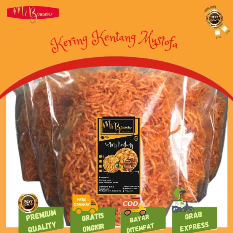 

Baru Kentang Mustofa 500g kering kentang kripik keripik kentang mustofa kentang Garing snack cemilan