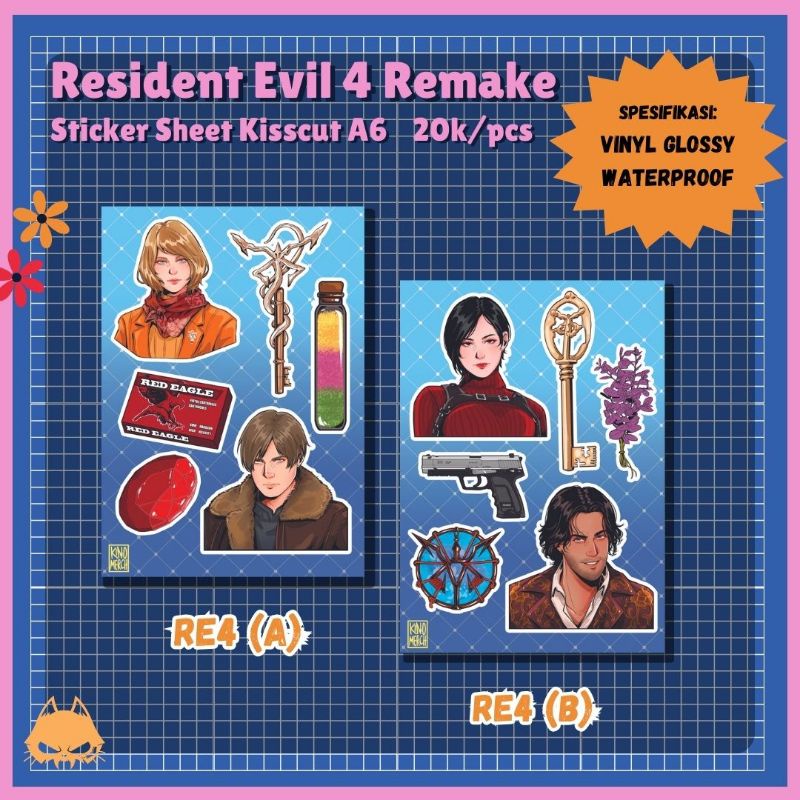 

[OPEN PO] Sticker Sheet Kisscut A6 Resident Evil 4 Remake (PRE ORDER ONLY)