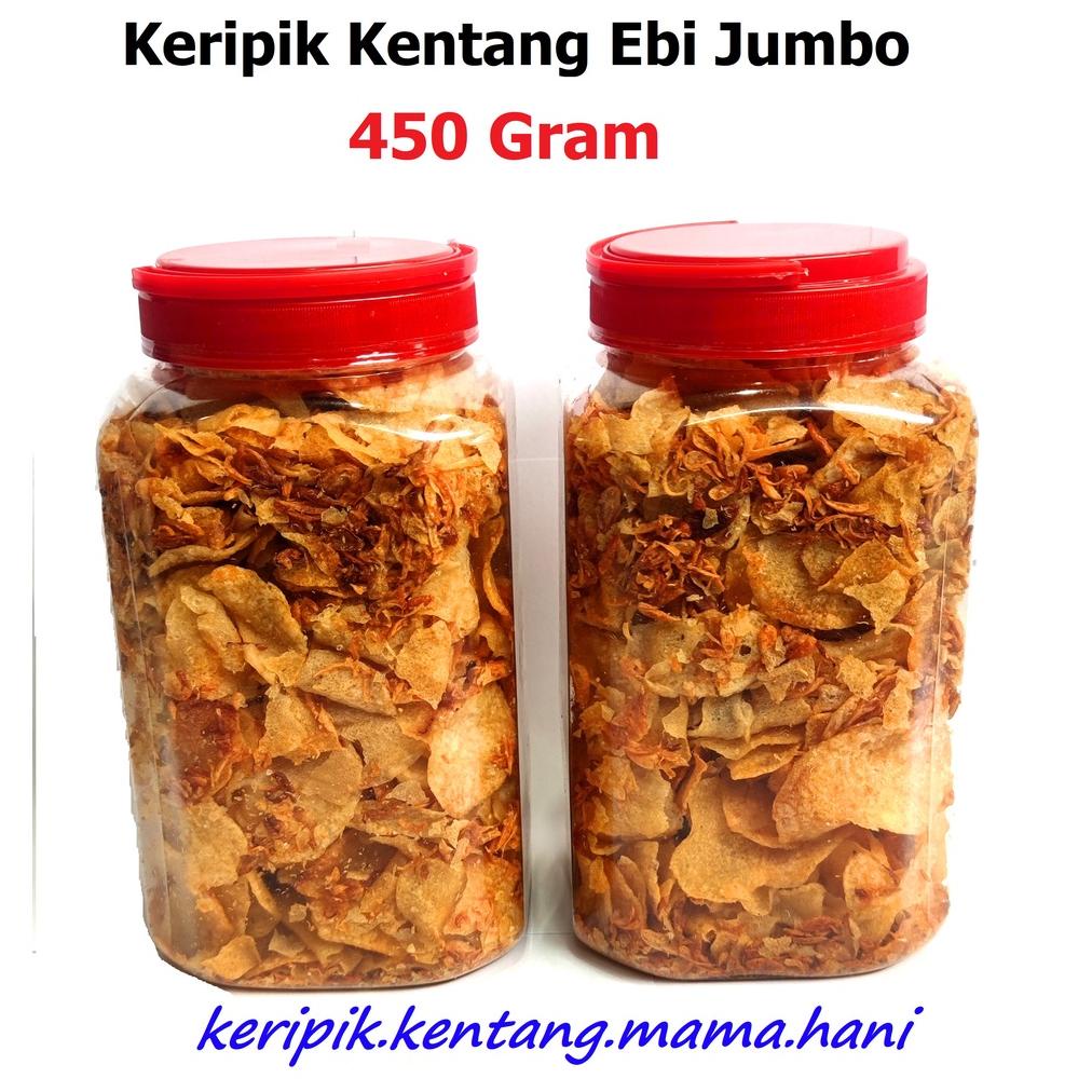 

Baru Keripik Kentang Ebi 450 Gram Cemilan Bawang Goreng Makanan Ringan Premium Kripik Kerupuk Toples Plastik Varian Asin Pedas