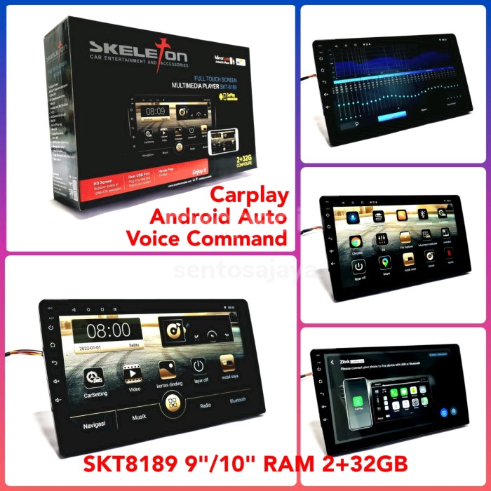 Head Unit Android 10 Inch SKELETON SKT-8189 RAM 2GB+32GB