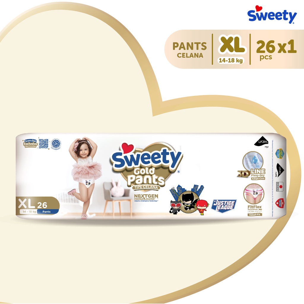 Promo Harga Sweety Gold Pants XL26 26 pcs - Shopee