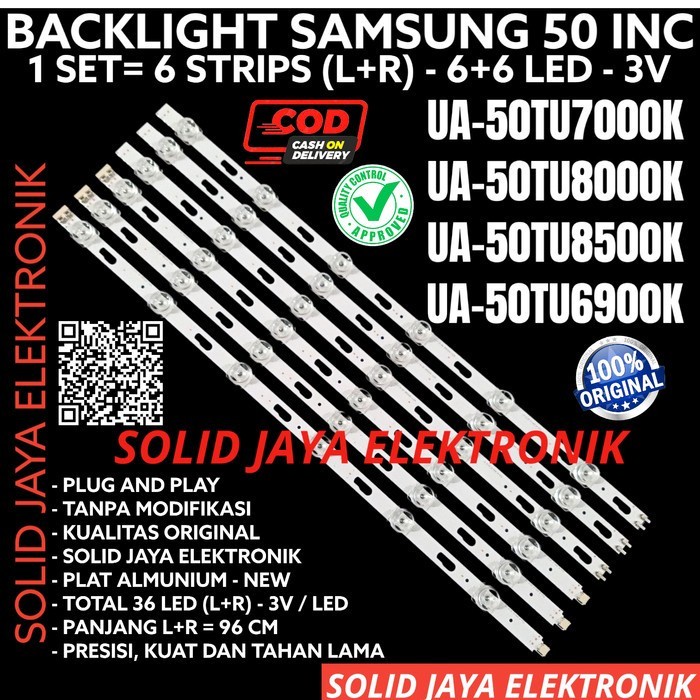 [Ori] Backlight Tv Led Samsung 50 Inc Ua50Tu8500 Ua50Tu6900 L 50Tu Lampu Bl Bisa Sameday