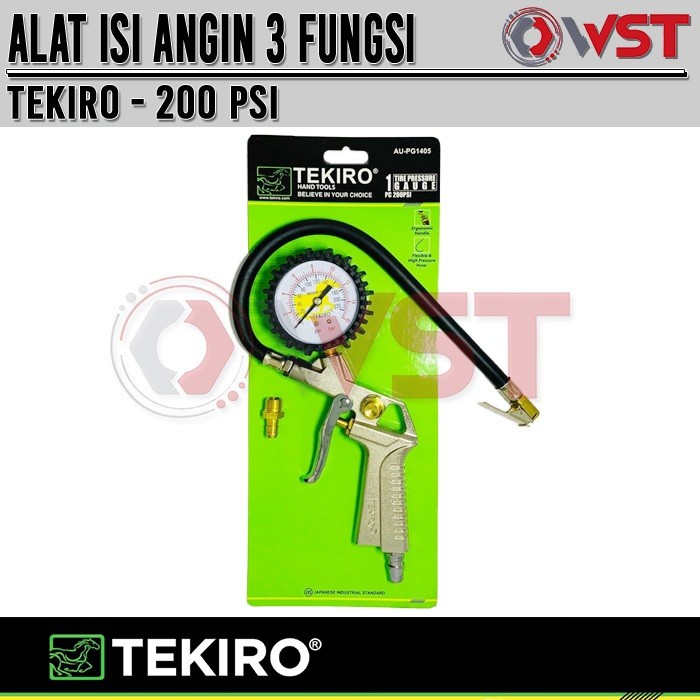 Promo Tekiro Tire Inflator / Alat Pompa Ban / Isi Angin / Tire Pressure