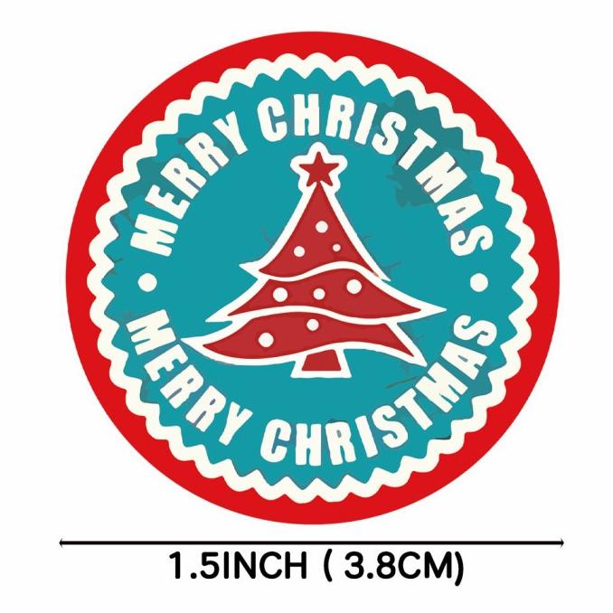 

Golfball_12 // Sticker Natal Isi 500 Besar 3.8Cm Stiker Kado Merry Christmas Murah Berkualitas