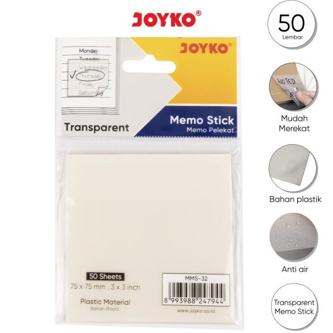 

BARANG TERBARU !!! TRANSPARENT STICKY NOTE KERTAS MEMO TEMPEL PLASTIK JIPLAK TRANSPARAN - TERLARIS