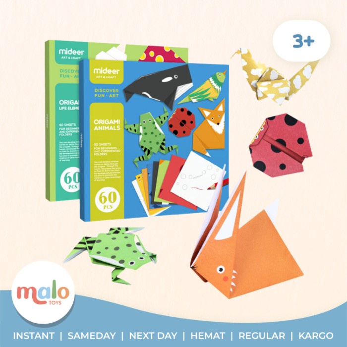 

Mideer Kids Fun Origami Seni Lipat Kertas Edukasi Kerajinan Anak