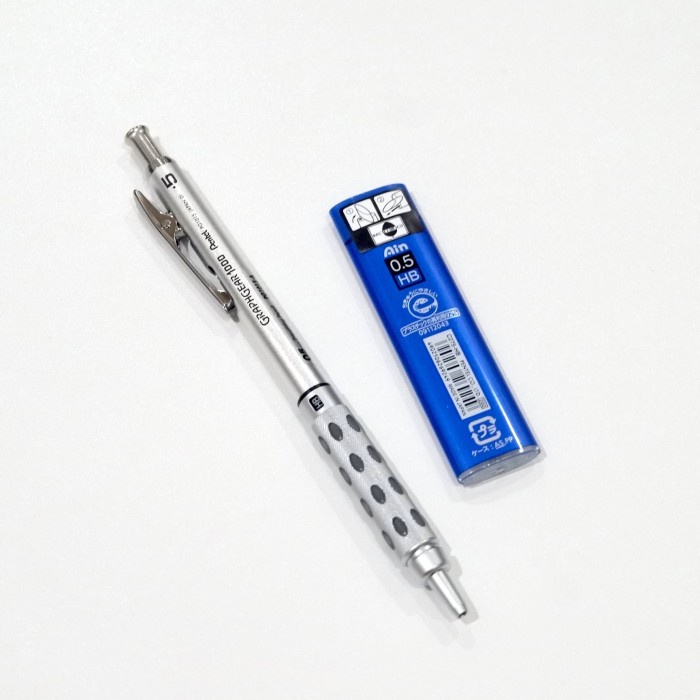 

Pentel Graph Gear 1000 SILVER 0.5 + Refill Ain Stein 0.5 HB