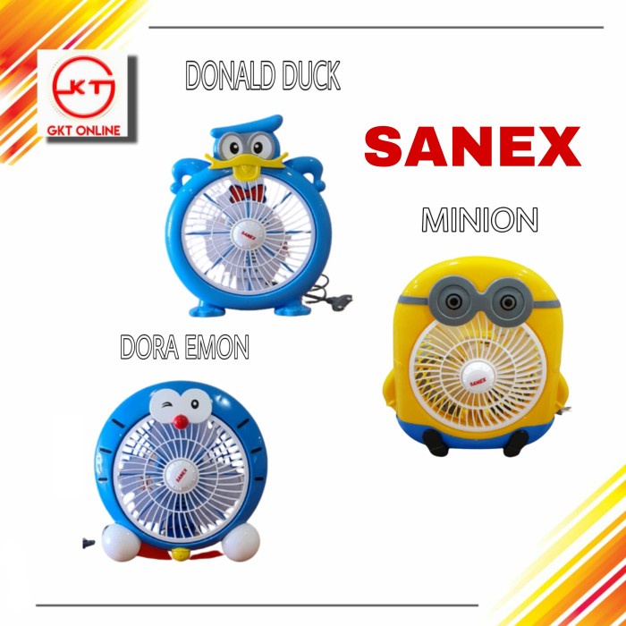 TERLARIS Kipas Karakter / Mini Fan Karakter / Kipas Angin Karakter Sanex /KIPAS ANGIN MINI/KIPAS