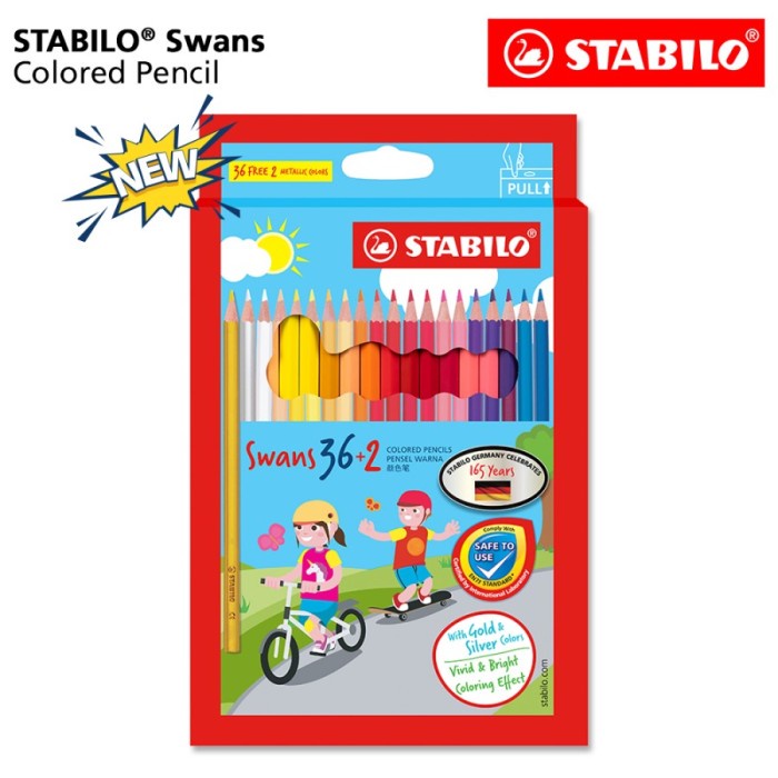 

Pensil Warna Stabilo Swans 36+2 Warna 1870/38