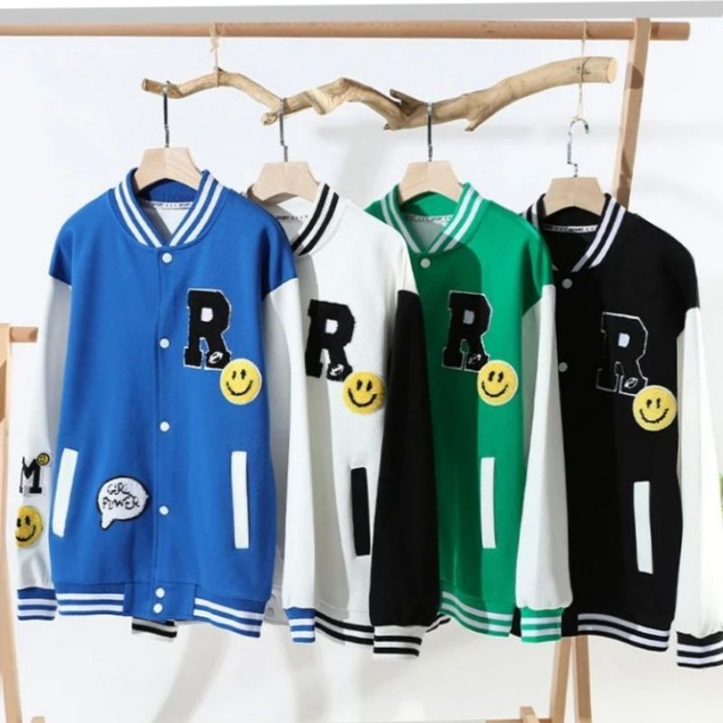 R JAKET BASEBALL PRIA DEWASA KEKINIAN KEREN| JAKET BAEBALL WANITA DEWASA IMPORT KEKINIAN KEREN KECE|
