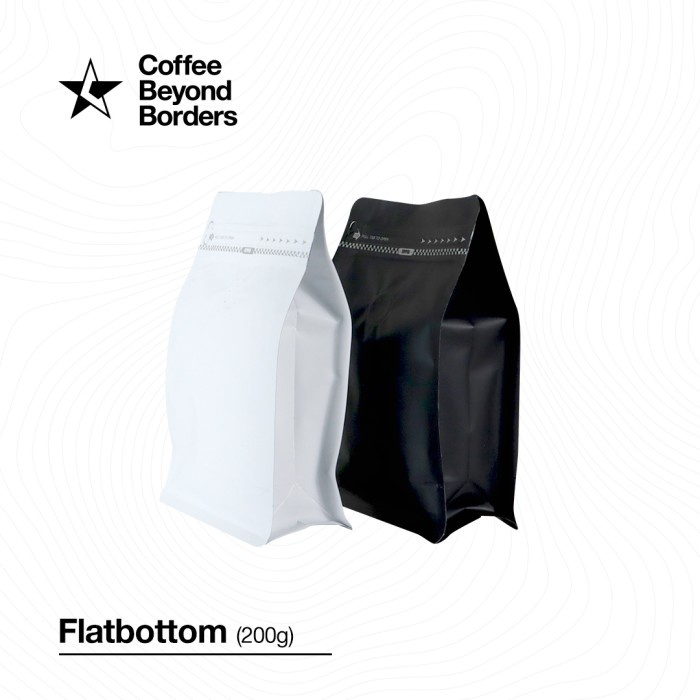 

Flatbottom + Valve + Zipper (200gr) - 50 pcs/pack
