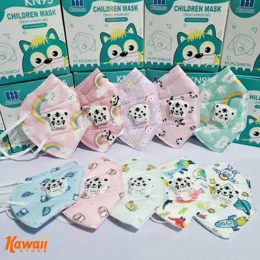

BARANG TERBARU !!! HANMA KN95 NON MEDICAL CHILDREN MASK WITH BREATHING VALVE MASKER ANAK - TERLARIS