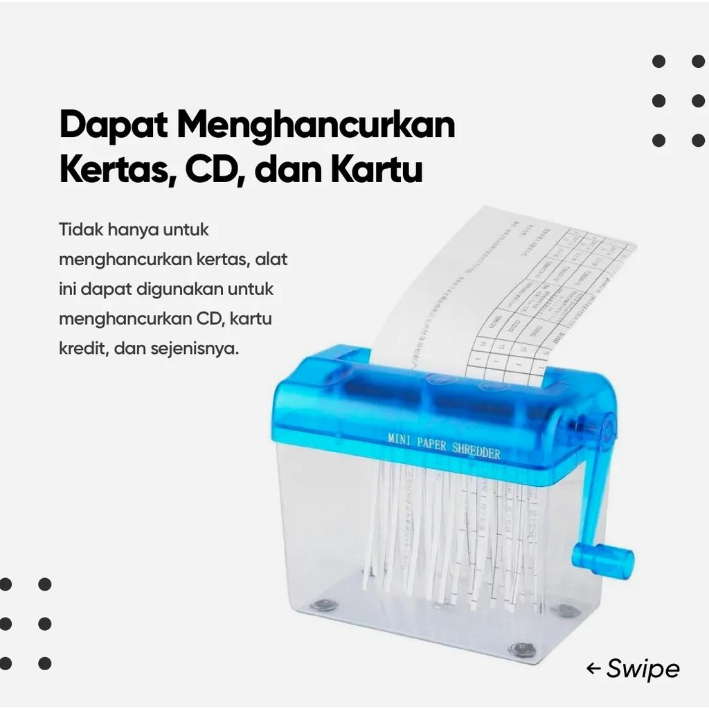 

Ghancur Kertas Manual Hand R Shredder Cd Card Y3319