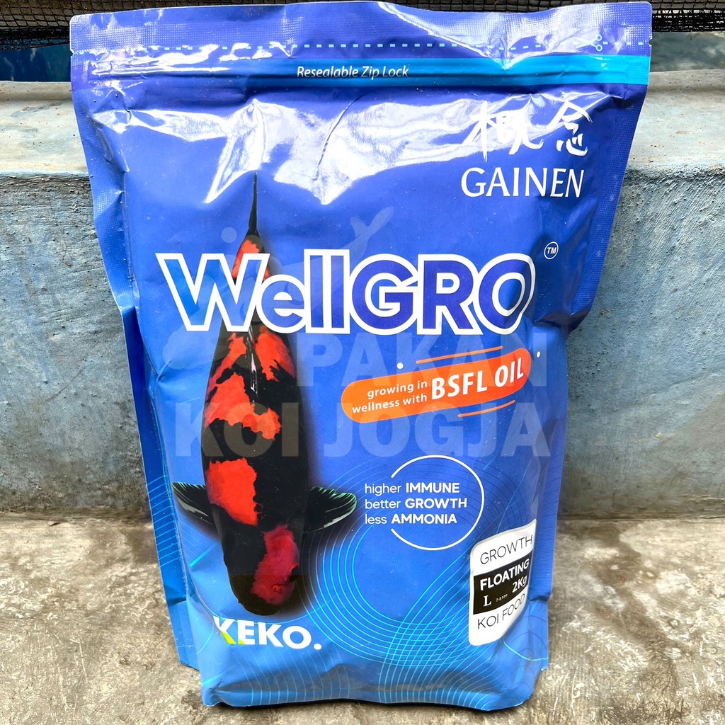Pakan Pelet Koi WellGRO Wellgro Wellgrow Wellgrowth Original 2 KG