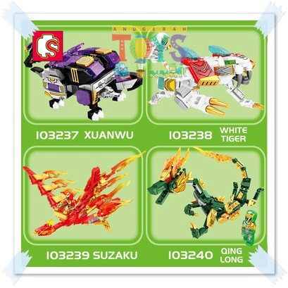 SEMBO BLOCK 4 IN 1 MECHA OF STEEL ANIMAL + MINIFIGURE 103237-103240
