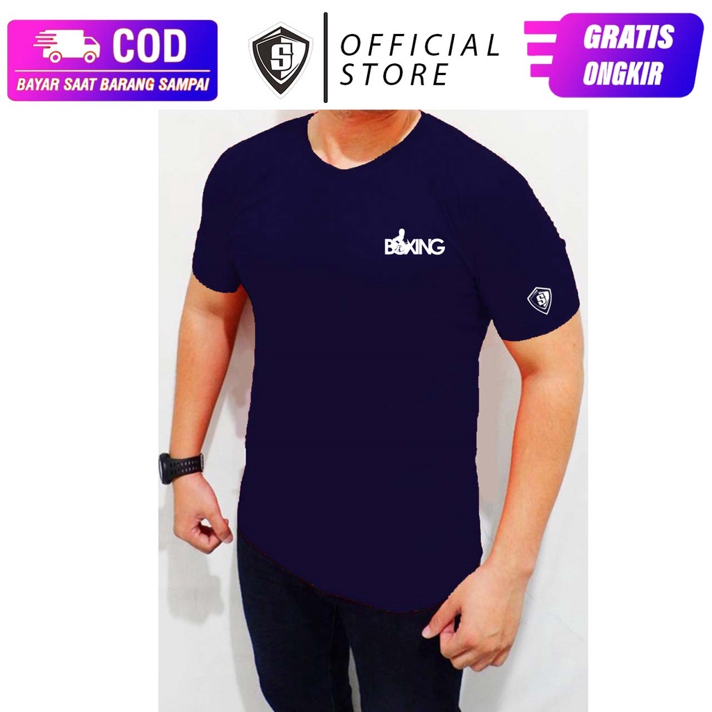 Kaos Fitnes Pria Boxing Tinju Stretch