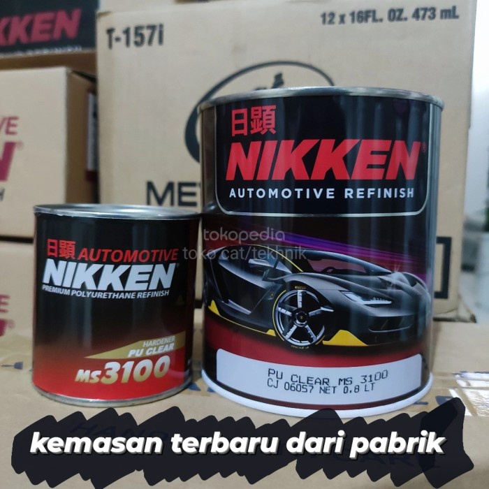 Promo Nikken Pu Clear Ms 3100 1Liter Set / Clear Coat Nikken