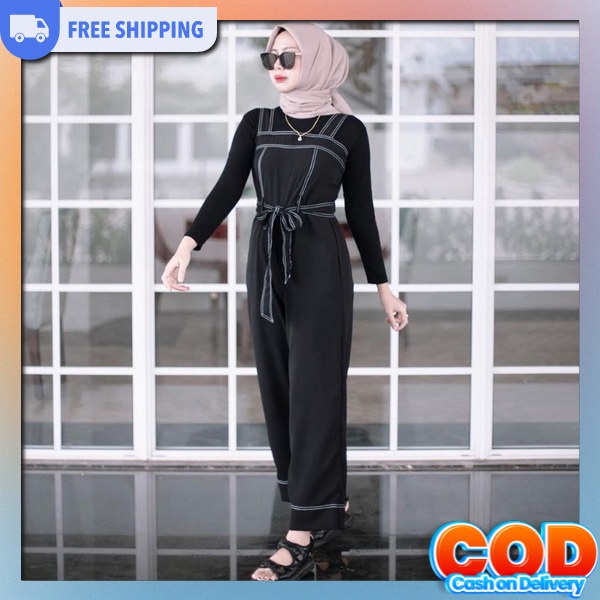 Ovaral Fashion Korea Style Jumsuit Remaja Kekinian Perempuan Import Kodok Jumper Celaba Kodok Murah 