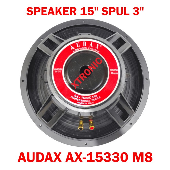 Termurah Speaker Audax Ax 15330 M8 Speaker 15Inch Ax15330 Fr 15 Inch Original High Quality