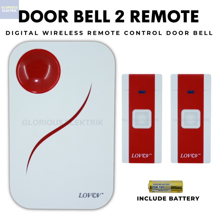 Terbaru Bel Pintu Rumah Listrik Door Bell Wireless Waterproof 2 Remote Promo Terlaris
