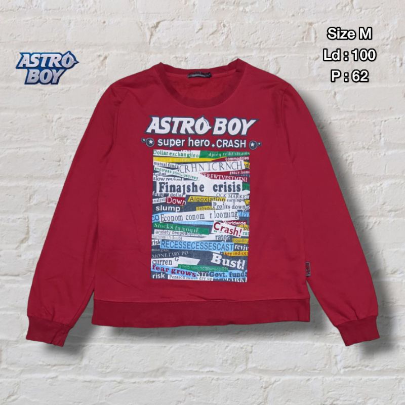 Crewneck Astroboy Merah Big Logo Original Second Preloved