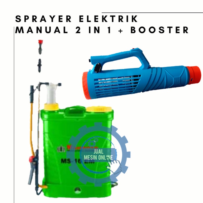 [New Ori] Sprayer Penyemprot Hama Elektrik 2 In 1  Booster Pengganti Fogger Diskon