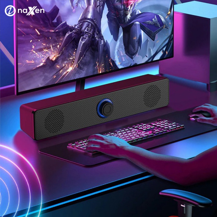Naxen Speaker Desktop Multimedia Komputer Super Bass E-1002 Audio Ready