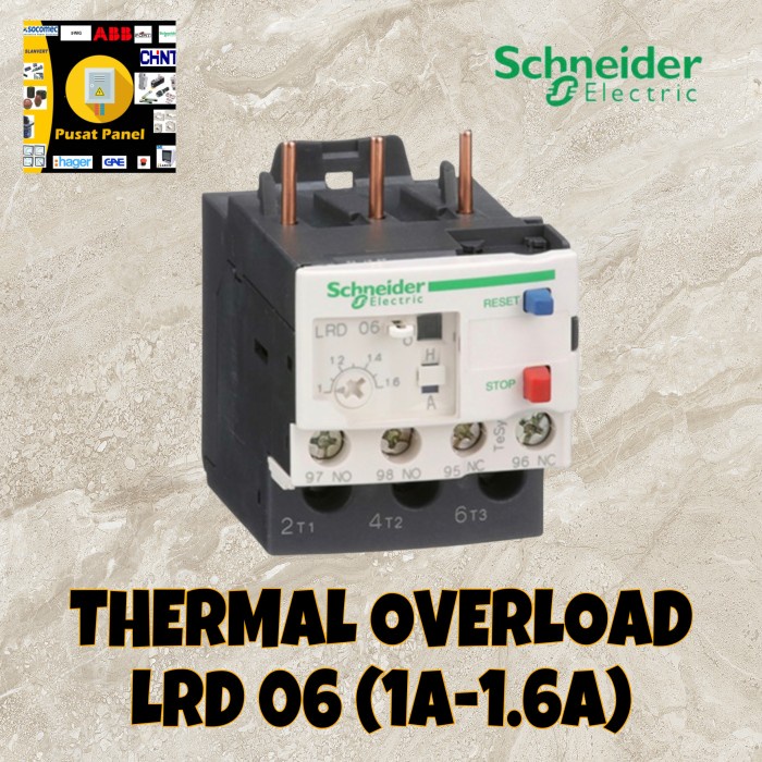 SCHNEIDER THERMAL OVERLOAD LRD06 / LRD 06 1A - 1.6A