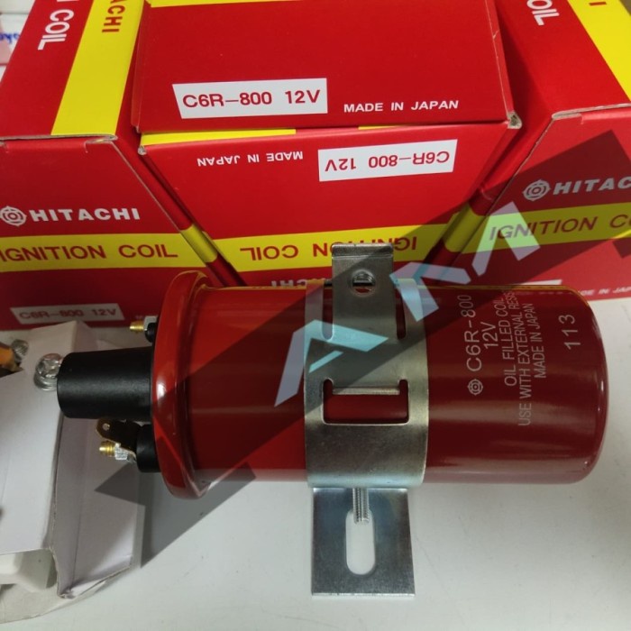 koil ignition coil botol panjang kijang L300 st100 zebra 12v hitachi