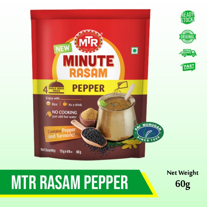 

\"\"\"\] MTR RASAM PEPPER ( INSTANT RASAM) - 60G