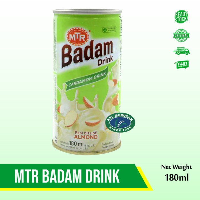 

$$$$] MTR BADAM DRINK 180ML