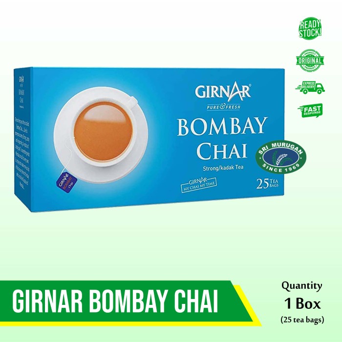

@=@=@=@=] GIRNAR BOMBAY CHAI 25 TEA BAGS [50G]