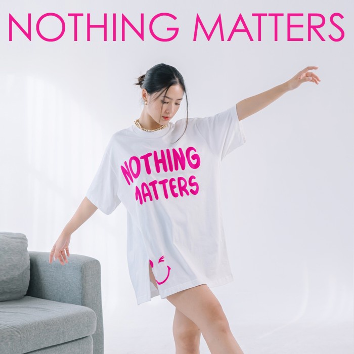 Nomitee'S Nothing Matters Oversize Tshirt Wanita Lengan Pendek
