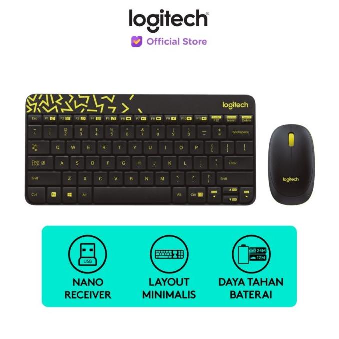 Logitech Wireless Combo Keyboard + Mouse Mk240 - M212 Mini keyboard