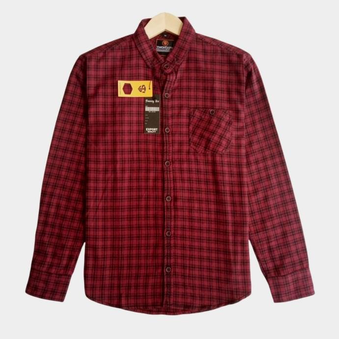 Flanel Lengan Panjang Original Twenty Six Branded Kemeja Hitam Ori New Limited Edition