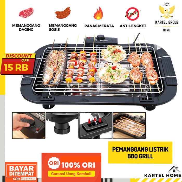 BISA COD HOME Alat Panggang Listrik Grill Serbaguna Bakaran BBQ Ayam Sosis Ikan /GRILL PEN/BAKARAN