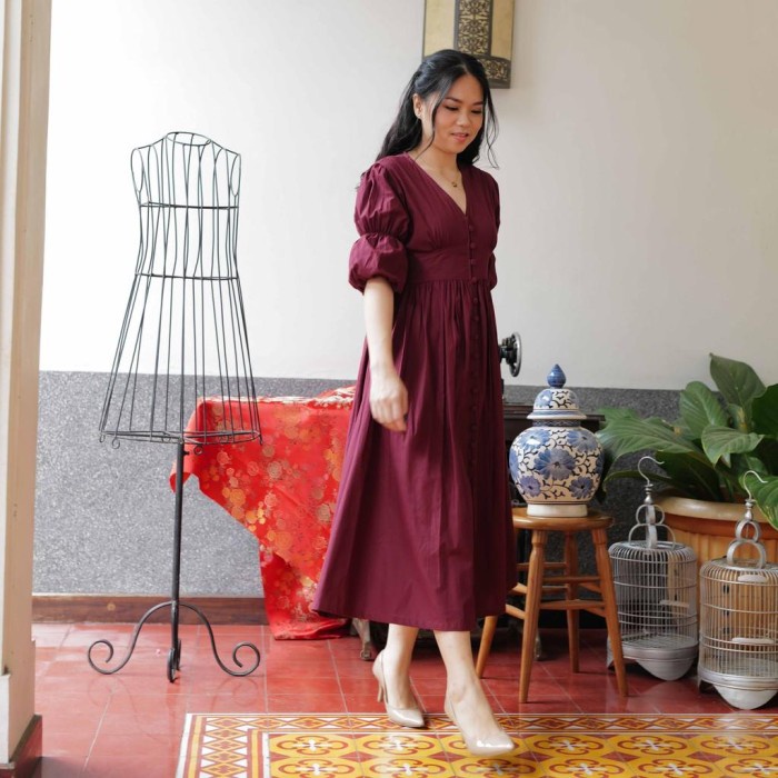 Lolliestory Yejin Cotton Midi Dress _.