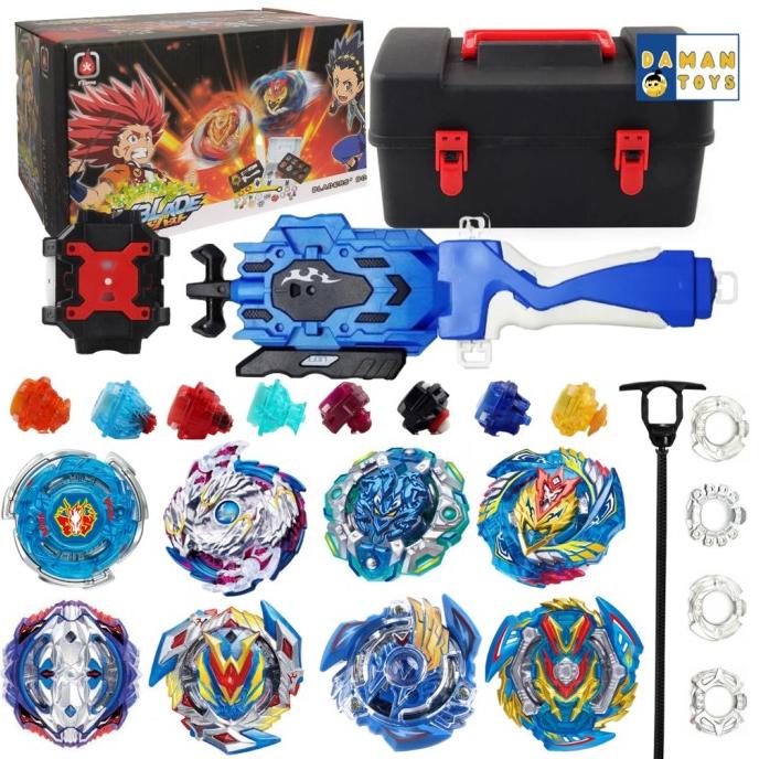 Gasing Beyblade Portable Box 8 In 1 Gangsing Set 12 in 1set Bayblade