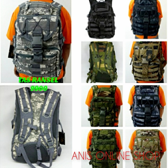 {Shop} Tas punggung ransel 9900 tas rangsel tni militer gunung camping Murah
