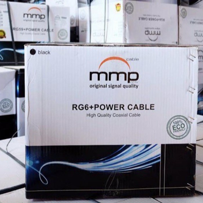 Terlaris Mmp Coaxial Cable Rg6 + Power / Kabel Cctv