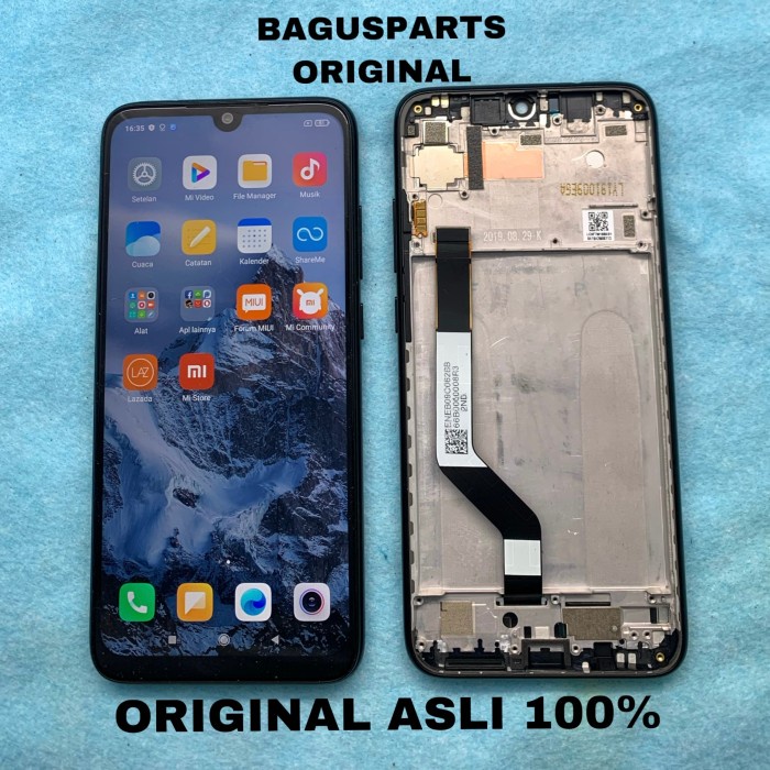 Yodhoba Lcd Ts Touchscreen Fullset Frame Xiaomi Redmi Note 7 Original Copotan