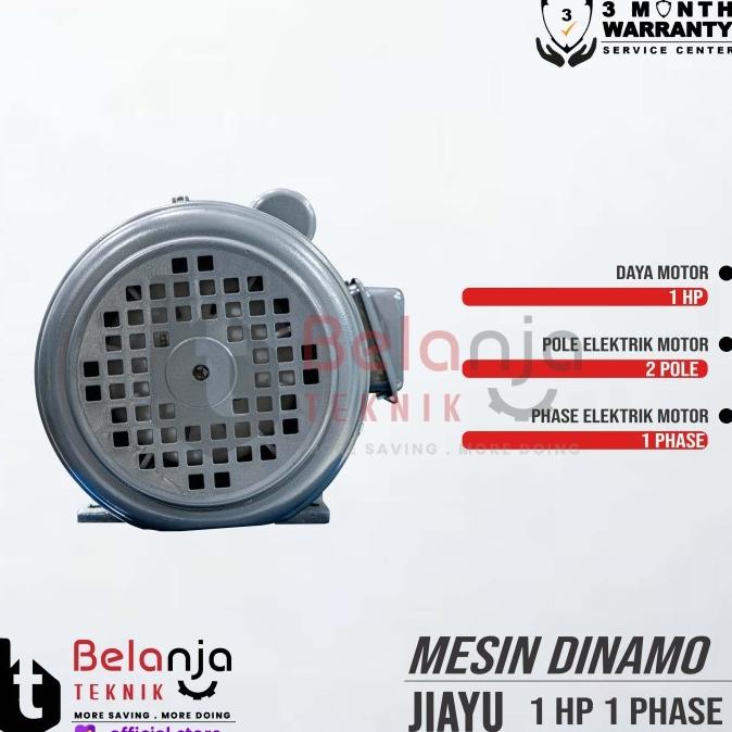 Mesin Dinamo - Electro Motor Jiayu 1 Hp 1 Phase 2 Pole 2800 Rpm 1Hp