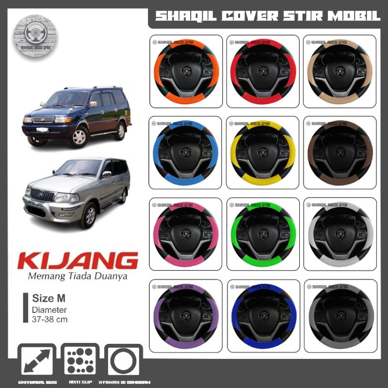 Sarung Stir Mobil Toyota Kijang, Cover Stir Mobil Kijang, Sarung Stir Minibus