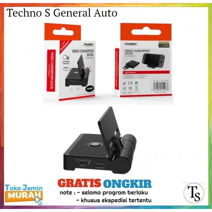 [Original] Dobe Video Converter Nintendo Switch - Video Converter Dock Hdmi Switc Bisa Gojek