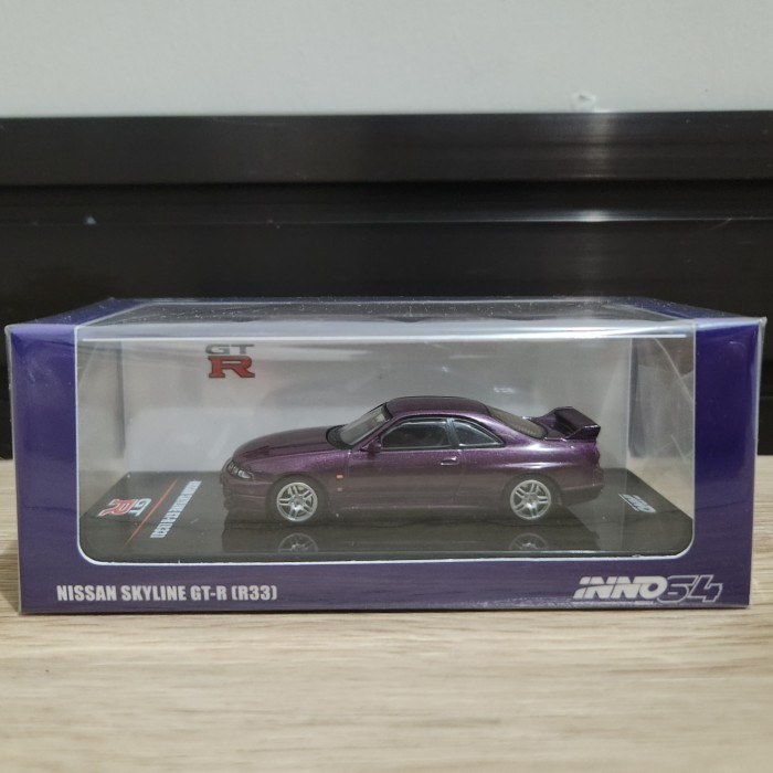 ✅COD Diecast Inno64 Nissan Skyline Gtr R33 Midnight Purple Terbaru