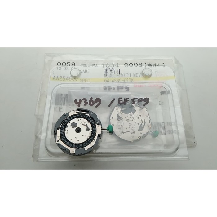 ✅Ori No Mesin 4369 Edifice Casio Module Qw-4369-02-Tk Ef-509D 2 Limited
