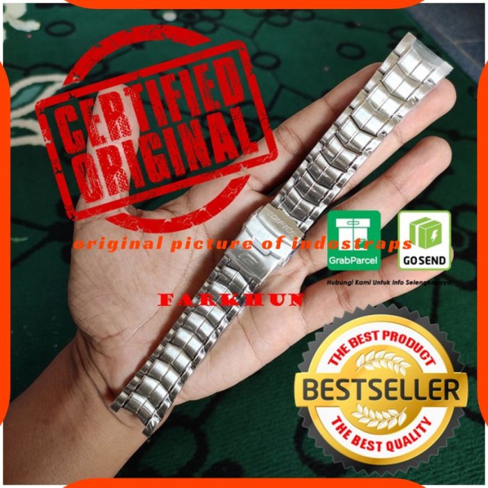 ✅Ori Band Stainless Ori Casio Ediface Ef 524 Rantai Strap Tali Jam Ef-524 Terbatas