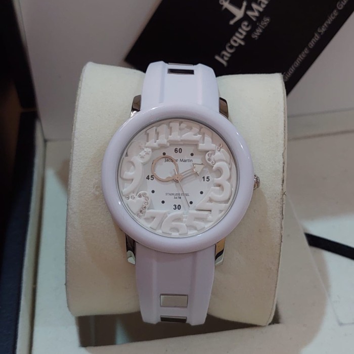 ✅Ori Jam Tangan Wanita Jacque Martin 237 White Original Bergaransi Diskon