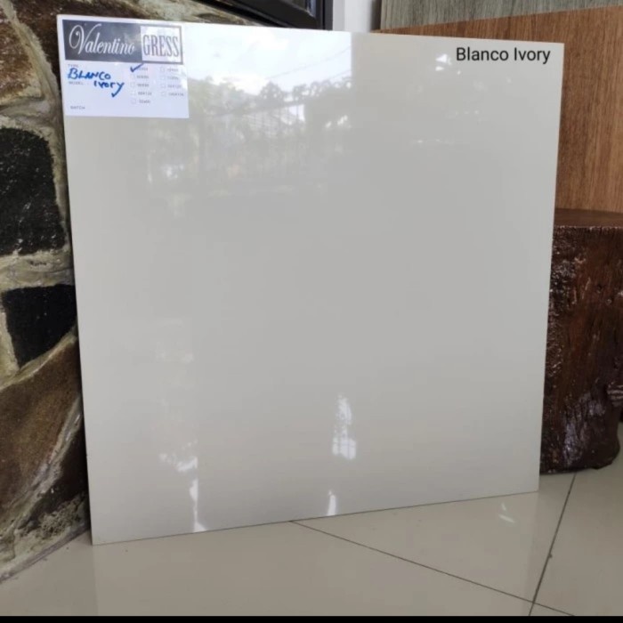 BAZAR GRANIT 60X60 CREAM POLOS GLOSSY KW1 VALENTINO GRESS BLANCO IVORY